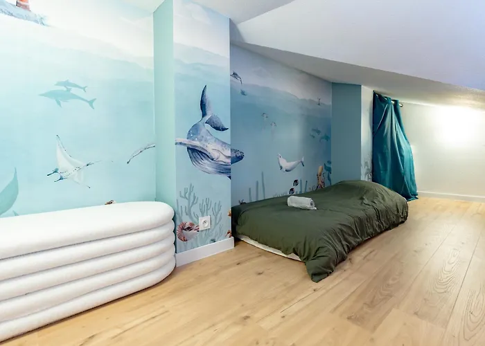 Duplex Pour Famille 4 Personnes, 100m, Tv 4k Apartment *